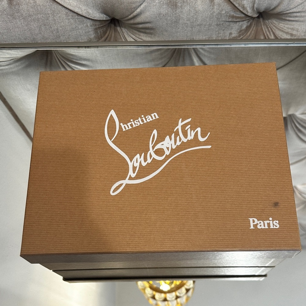 Christian Louboutin Silver Wedge Espadrilles PYRADIAMS 110 LIEGE PEPITE - Size 6 - Picture 3 of 9